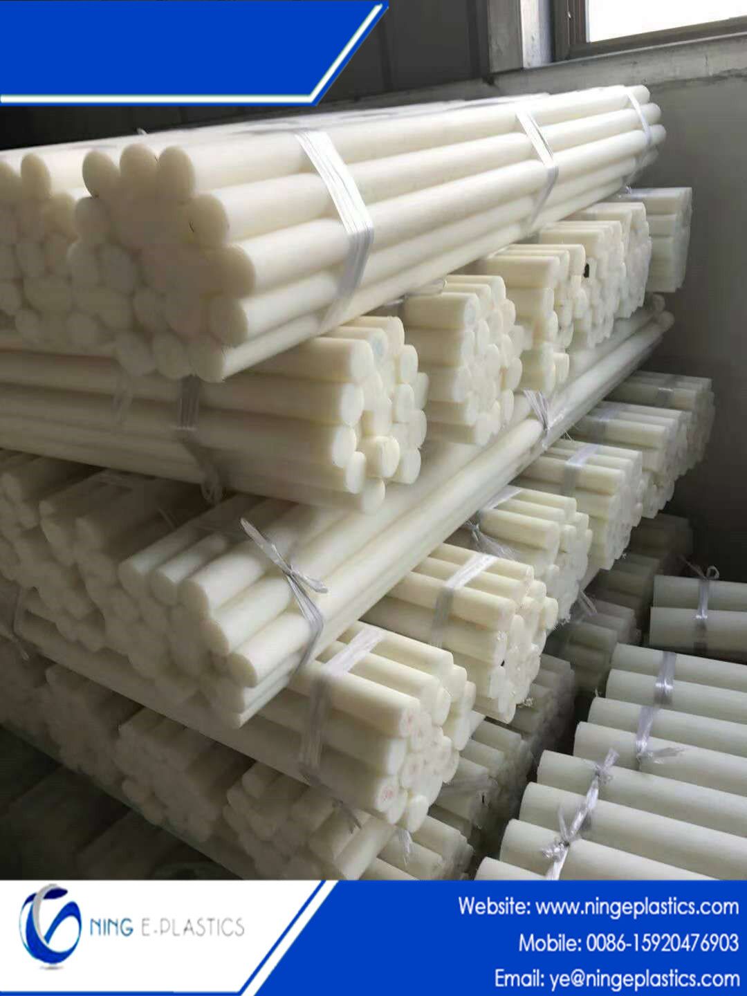 Plastics White PA6 Nylon Rod Bar China Manufacture